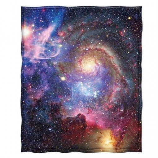 Universe Galaxy Sherpa Fleece Blanket