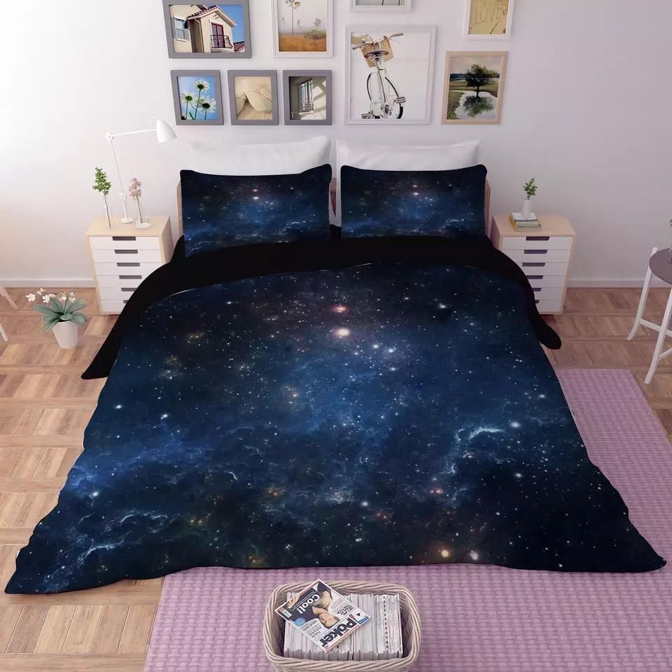 Universe Outer Space Themed Galaxy 3d Printed Bedding Set
