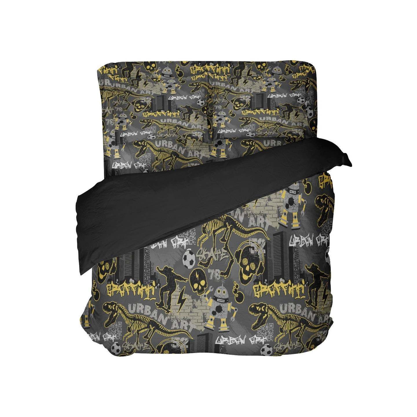 Urban Graffiti Skateboard Bedding Set