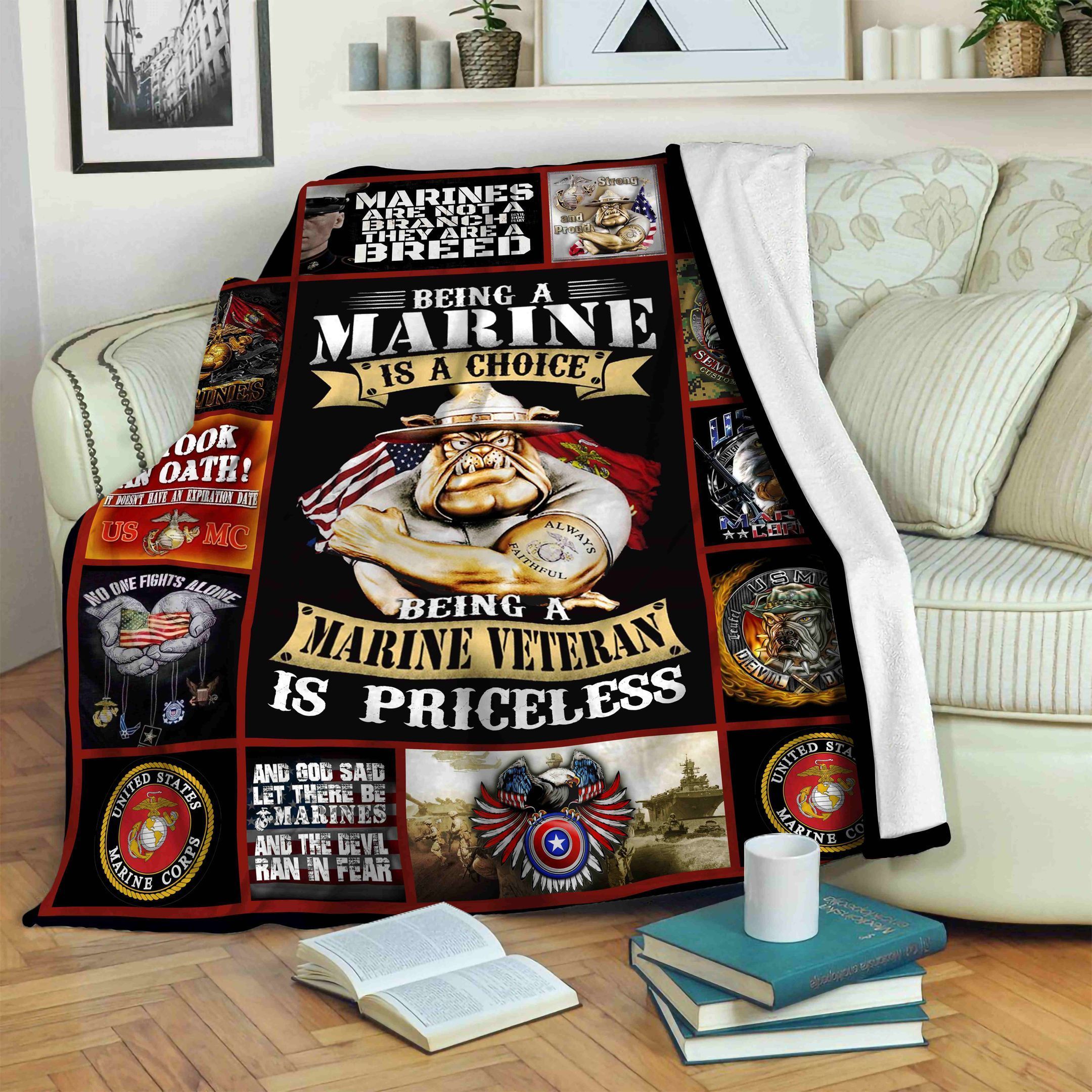 US Marine Corps Fleece Blanket