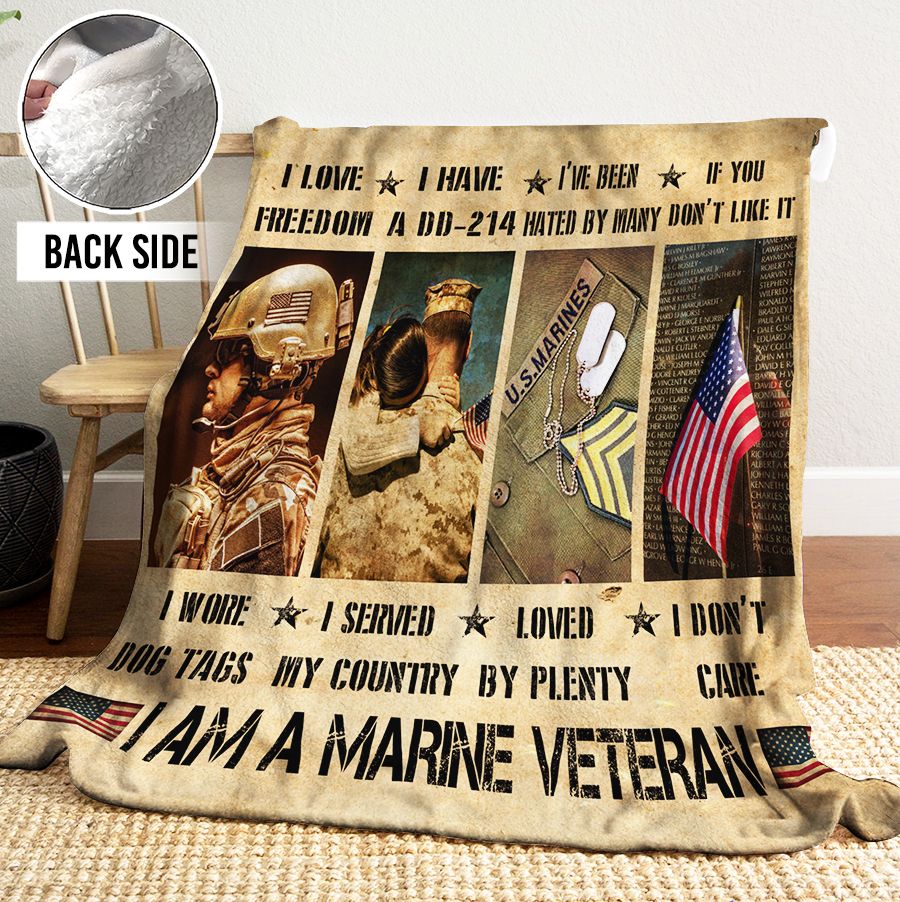 US Marine Corps Sherpa Fleece Blanket