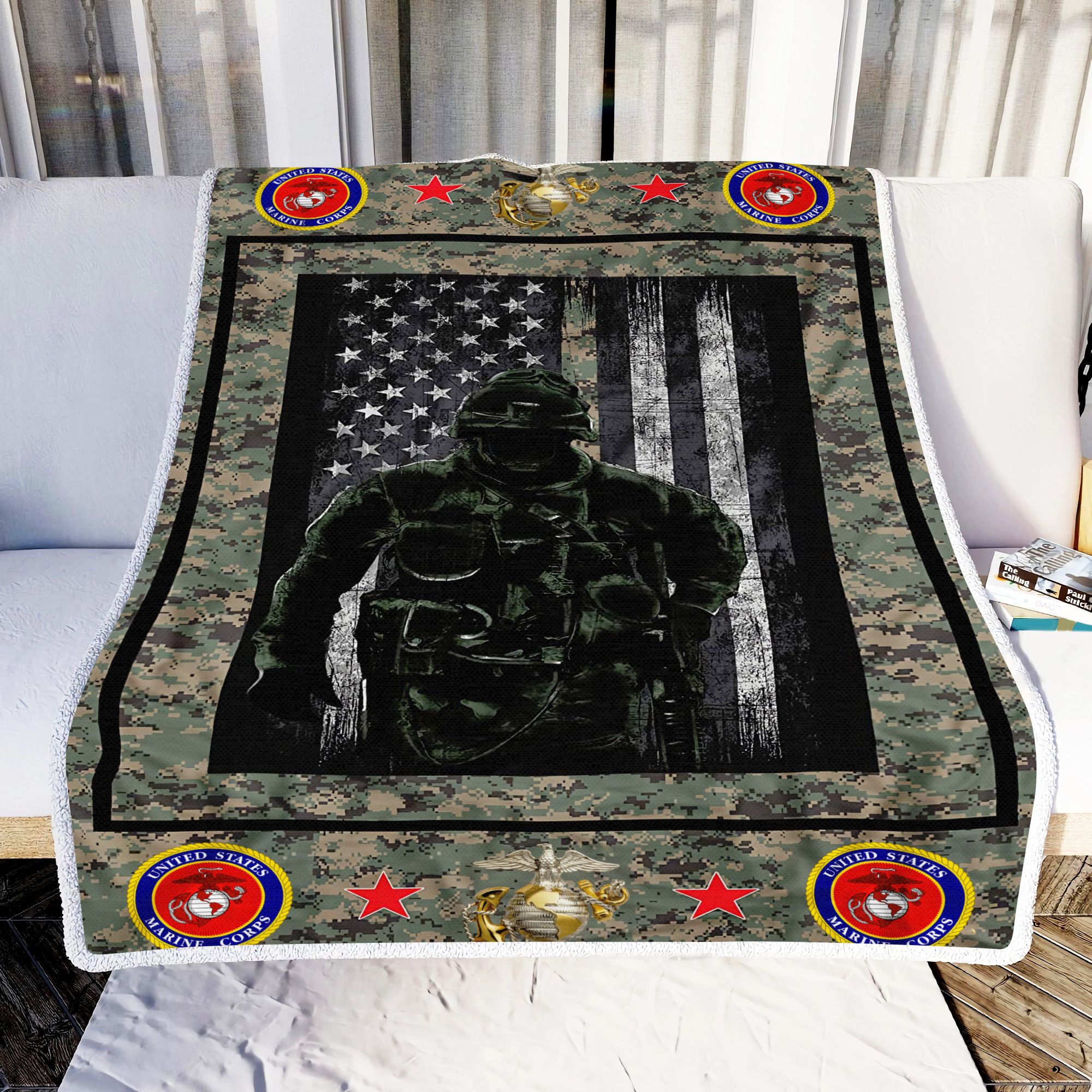 US Marines Corp Fleece Blanket