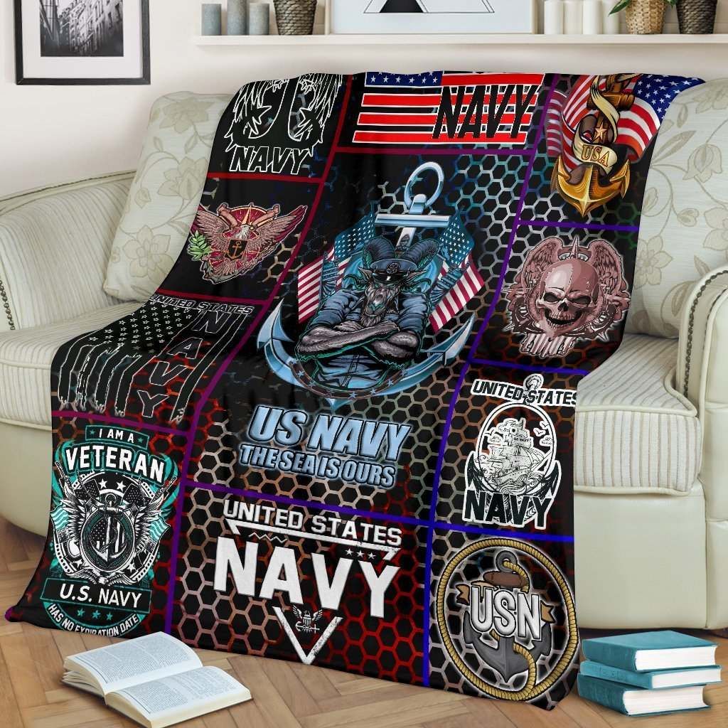 Us Navy Fleece Blanket