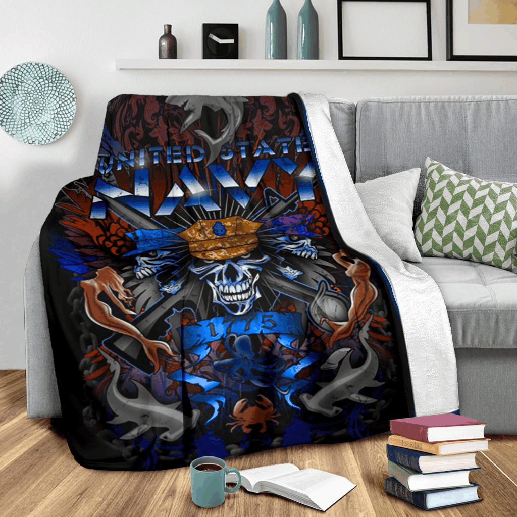 Us Navy Fleece Blanket