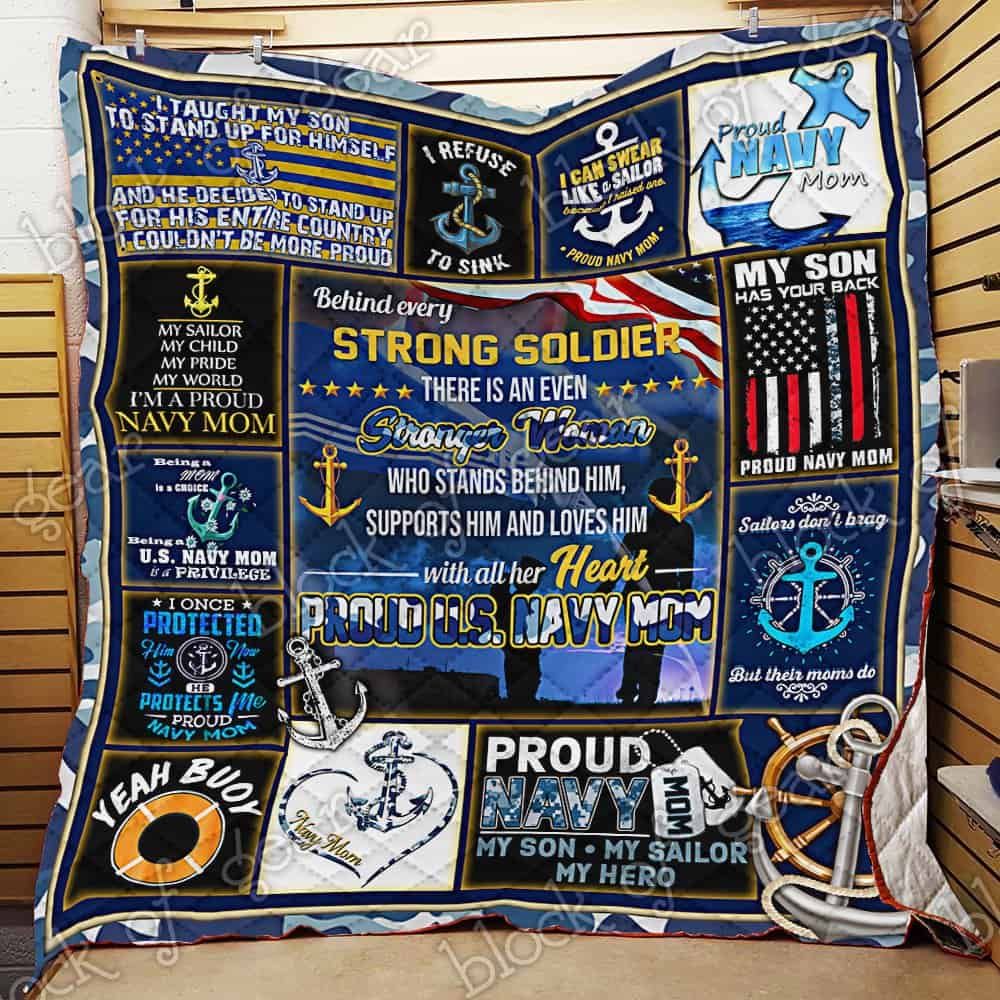 Us Navy Mom CL19100944MDQ Quilt Blanket