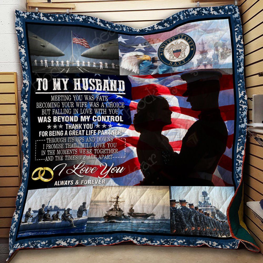 Us Navy To My Husband Quilt Th644 Dhc11121793Dd