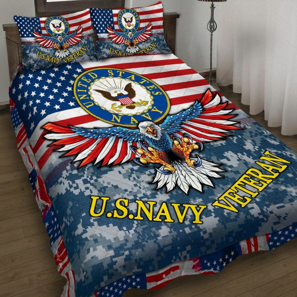 US Navy Veteran Eagle Bedding Set