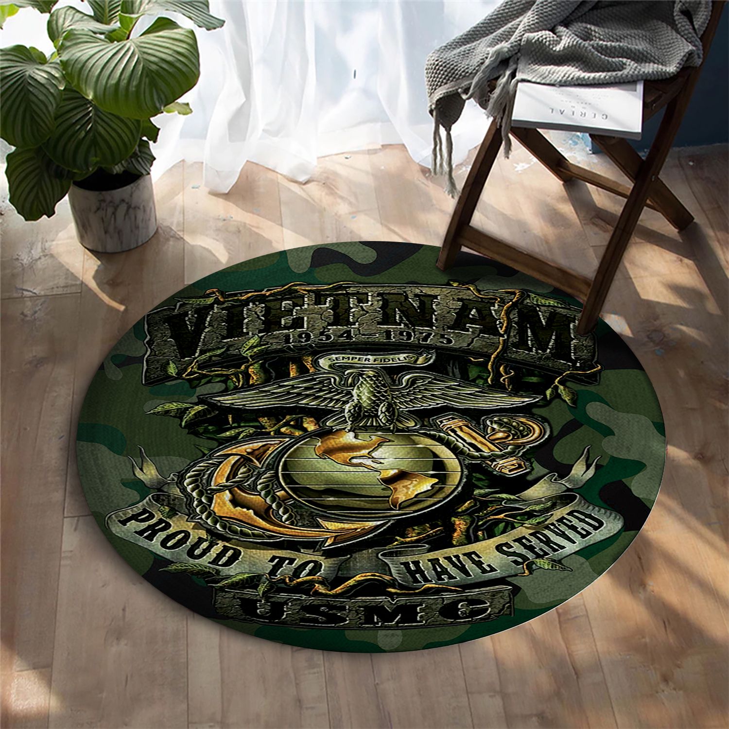 USMC Round Carpet