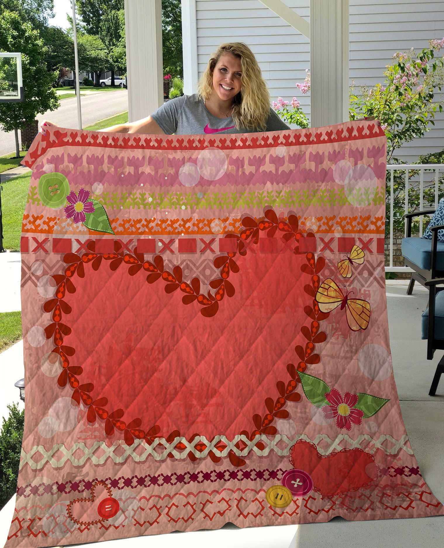 Valentine Heart GS-NT1501 Quilt Blanket