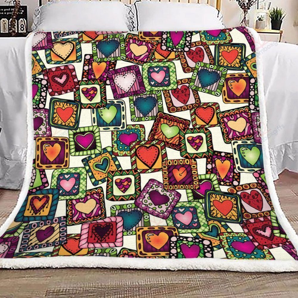 Valentine Heart Fleece Blanket