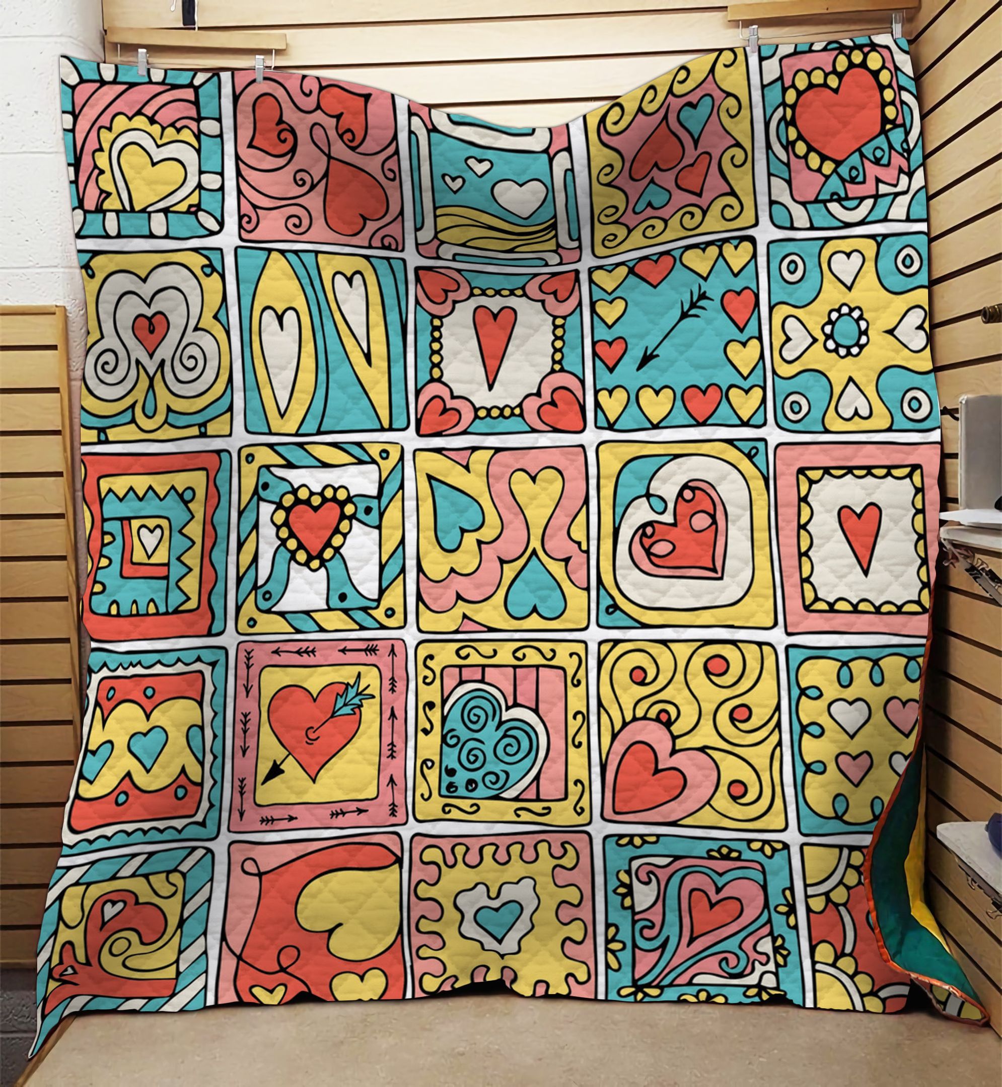 Valentine Heart Patchwork GS-KL1101TT Quilt Blanket