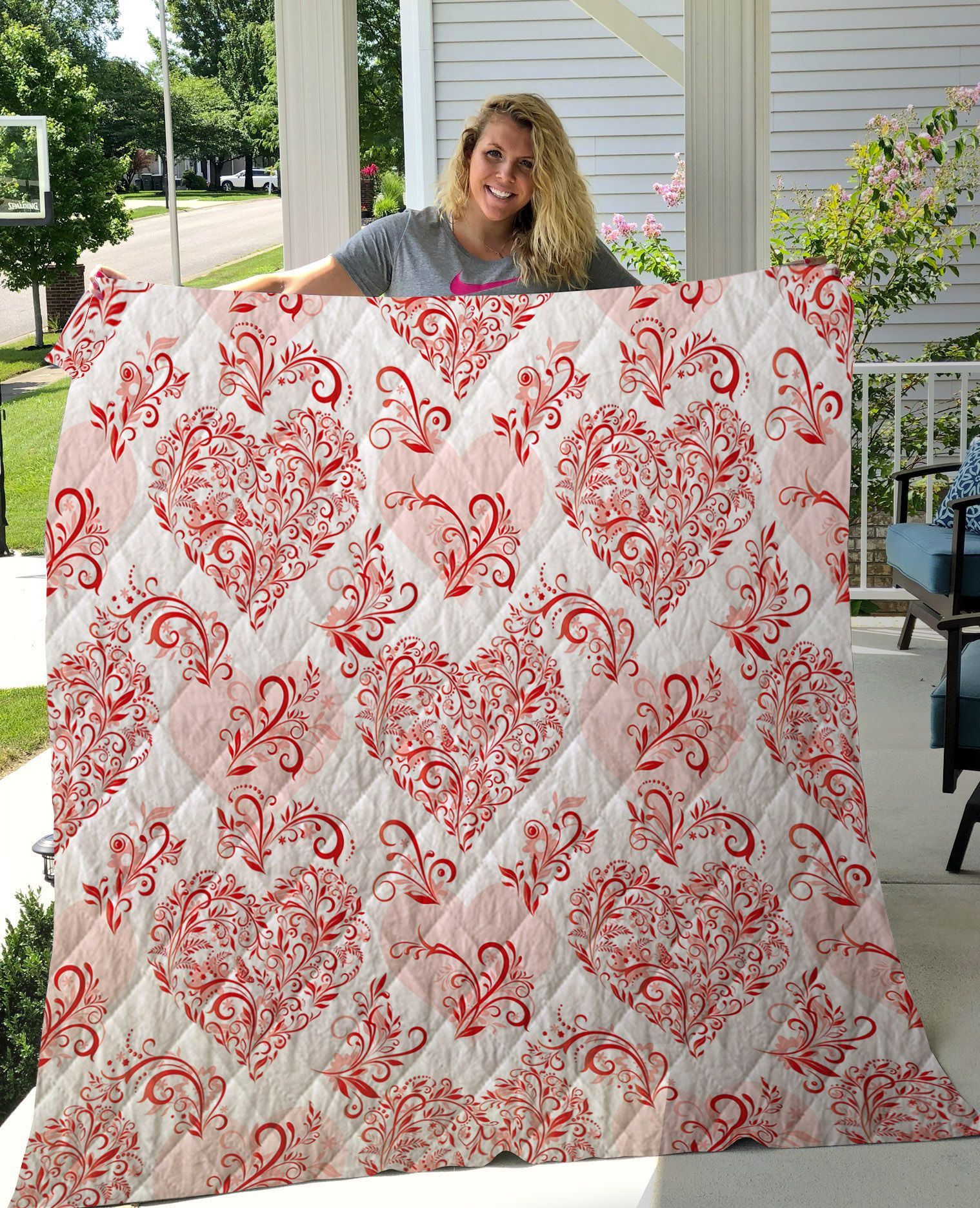 Valentine Heart Pattern GS-NT1501 Quilt Blanket