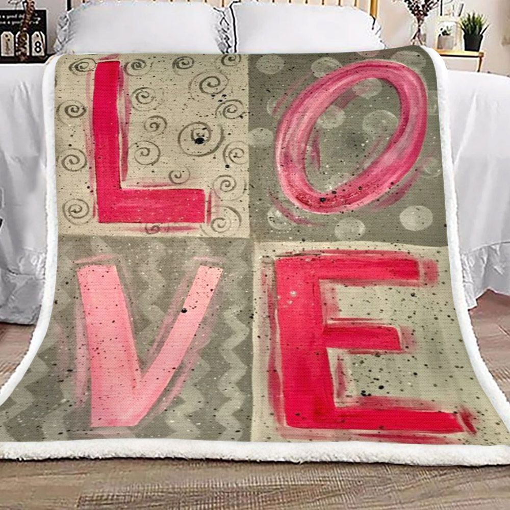 Valentine Love Sherpa Fleece Blanket