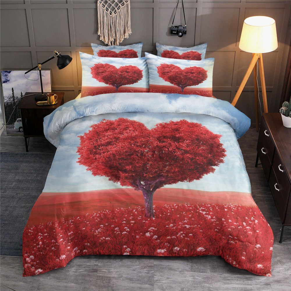 Valentine Red Tree Bedding Set