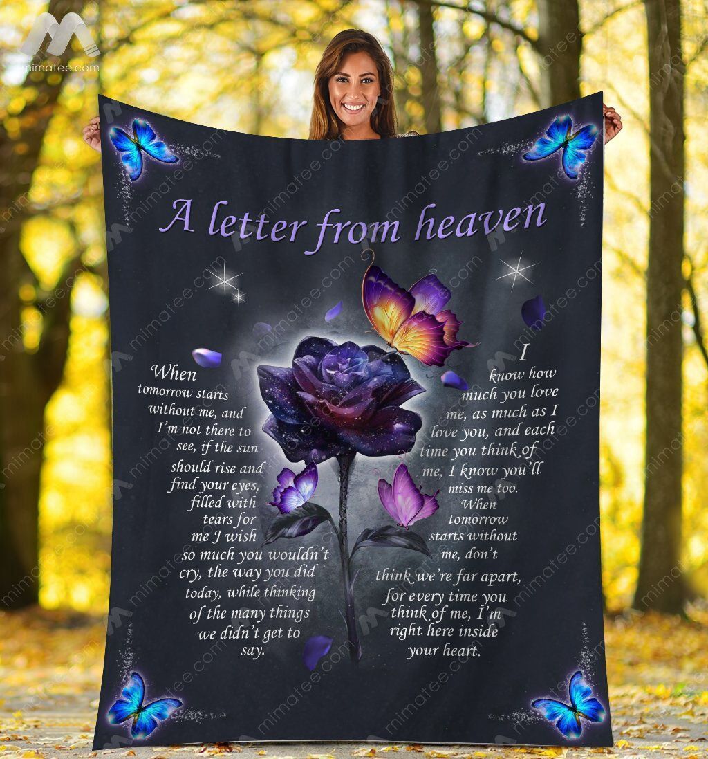 Valentine’s Day A Letter From Heaven Sherpa Fleece Blanket
