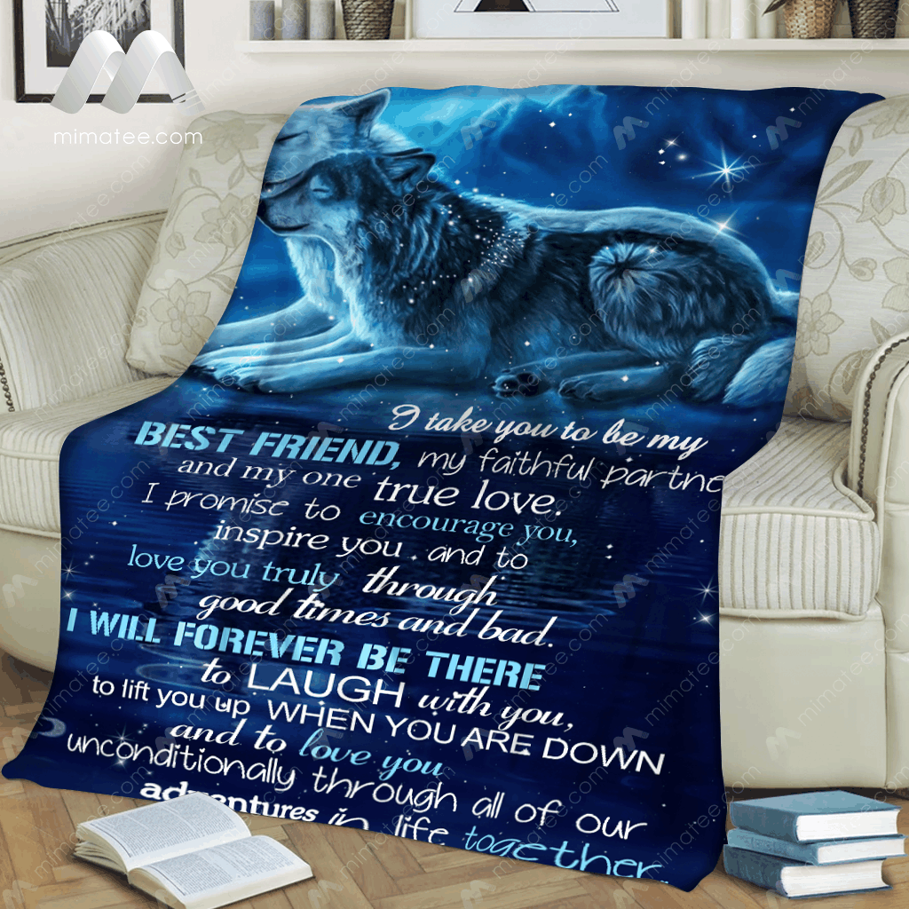 Valentine’s Day I Take You To Be My Best Friend Sherpa Fleece Blanket