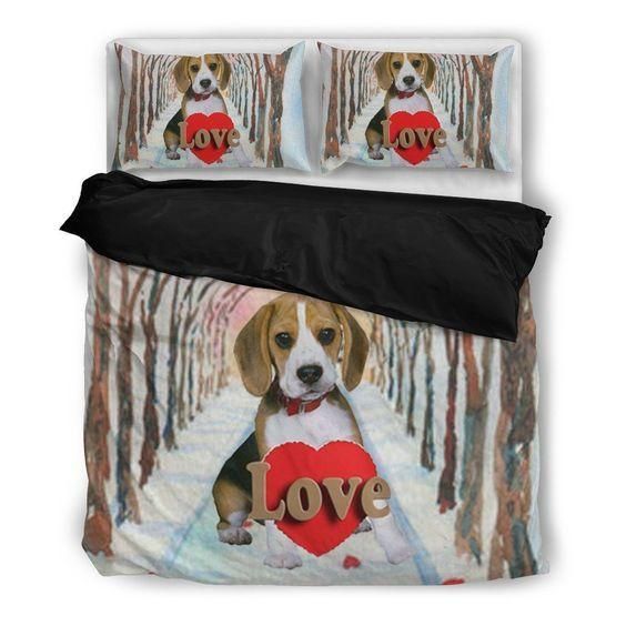 Valentine’s Day Special Beagle Dog Bedding Set