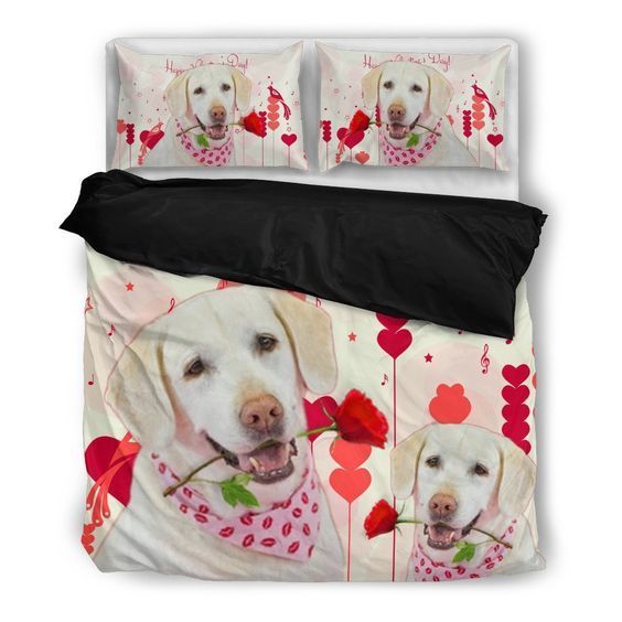 Valentine S Day Special Labrador Retriever Print Bedding Set