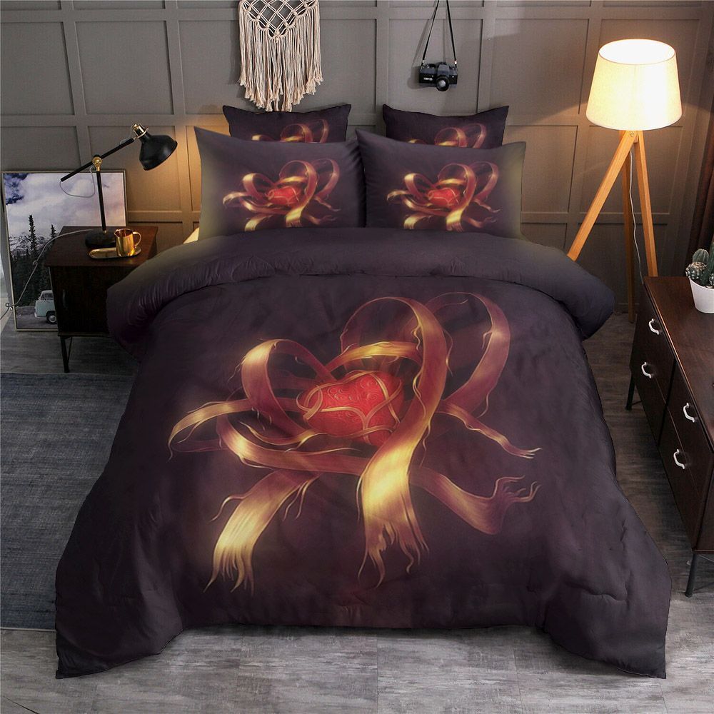 Valentine Stone Heart Bedding Set