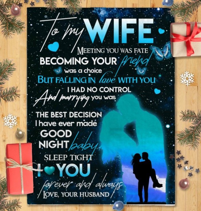 Valentine To My Wife Sherpa Fleece Blanket
