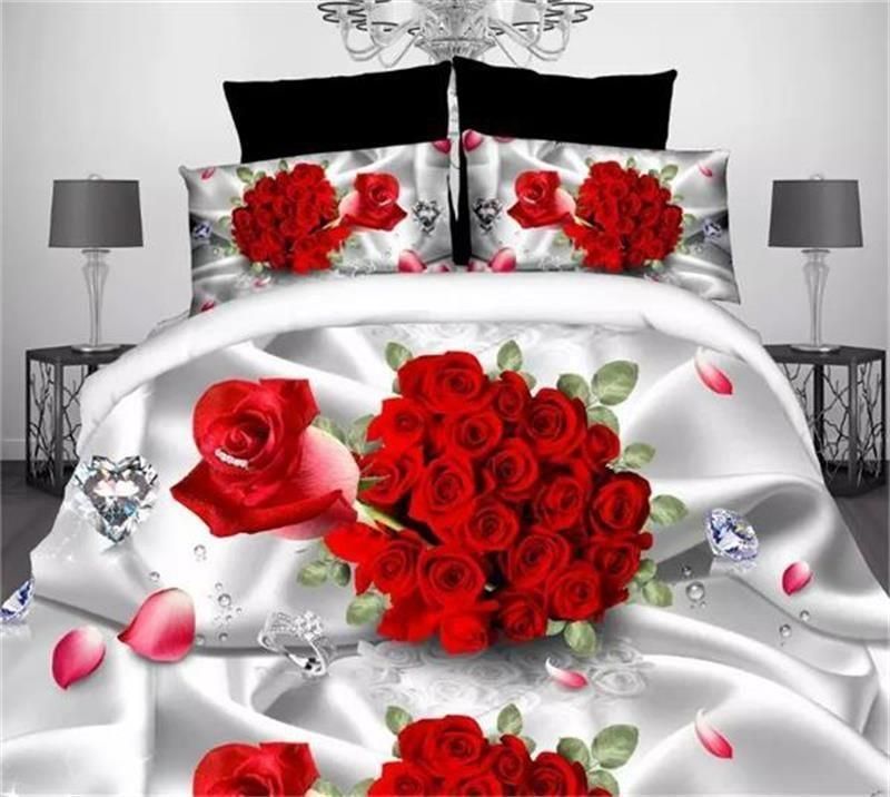 Valentines Day Bunch Of Flowers Bedding Set