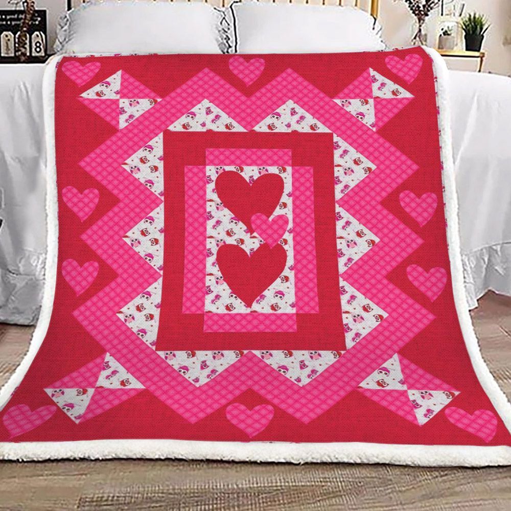 Valentines Day Sherpa Fleece Blanket