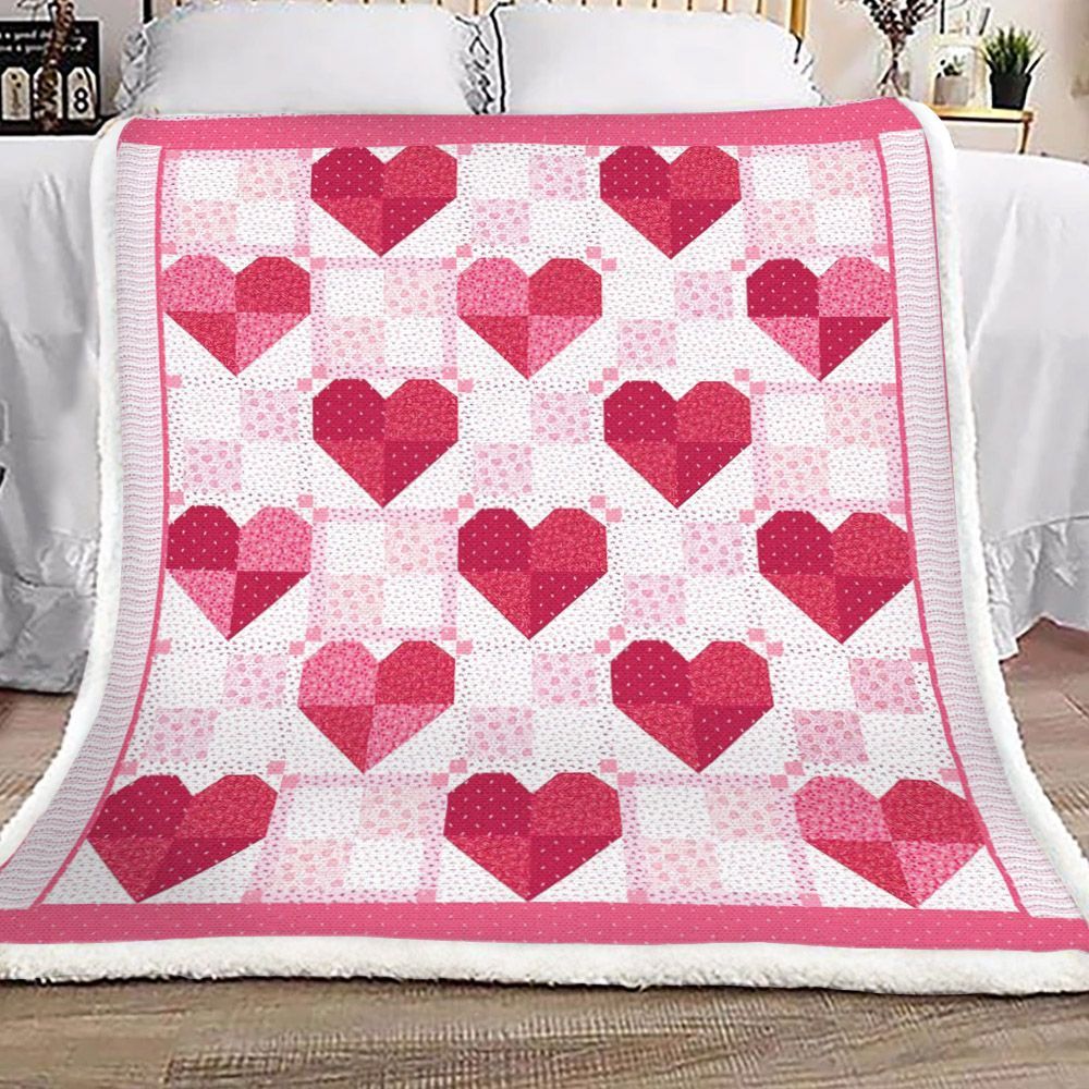 Valentines Day Sherpa Fleece Blanket