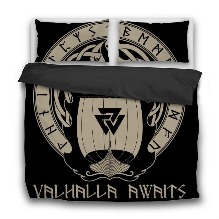 Valhalla Awaits Viking Bedding Set