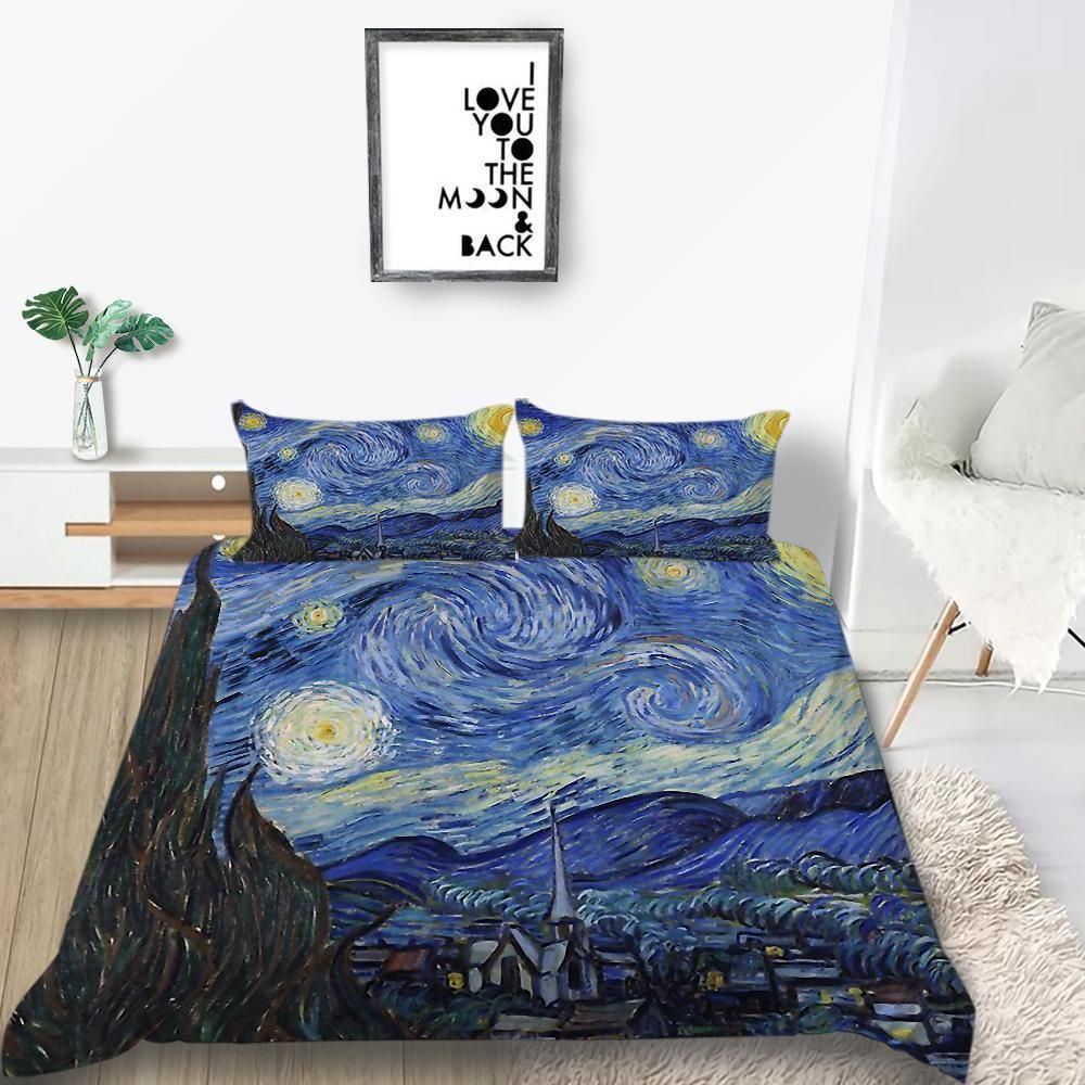 Van Gogh Starry Night Printed Bedding Set