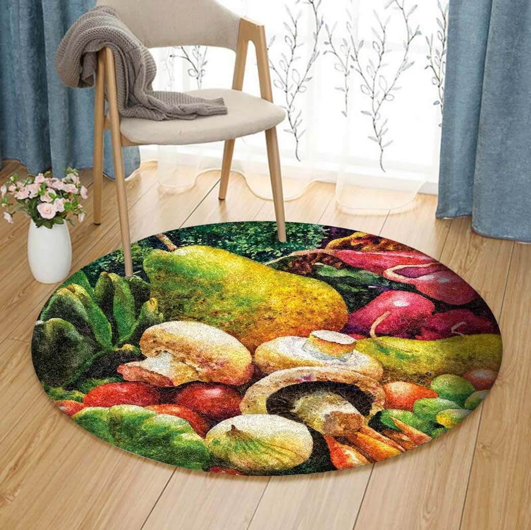Vegetables Round Carpet