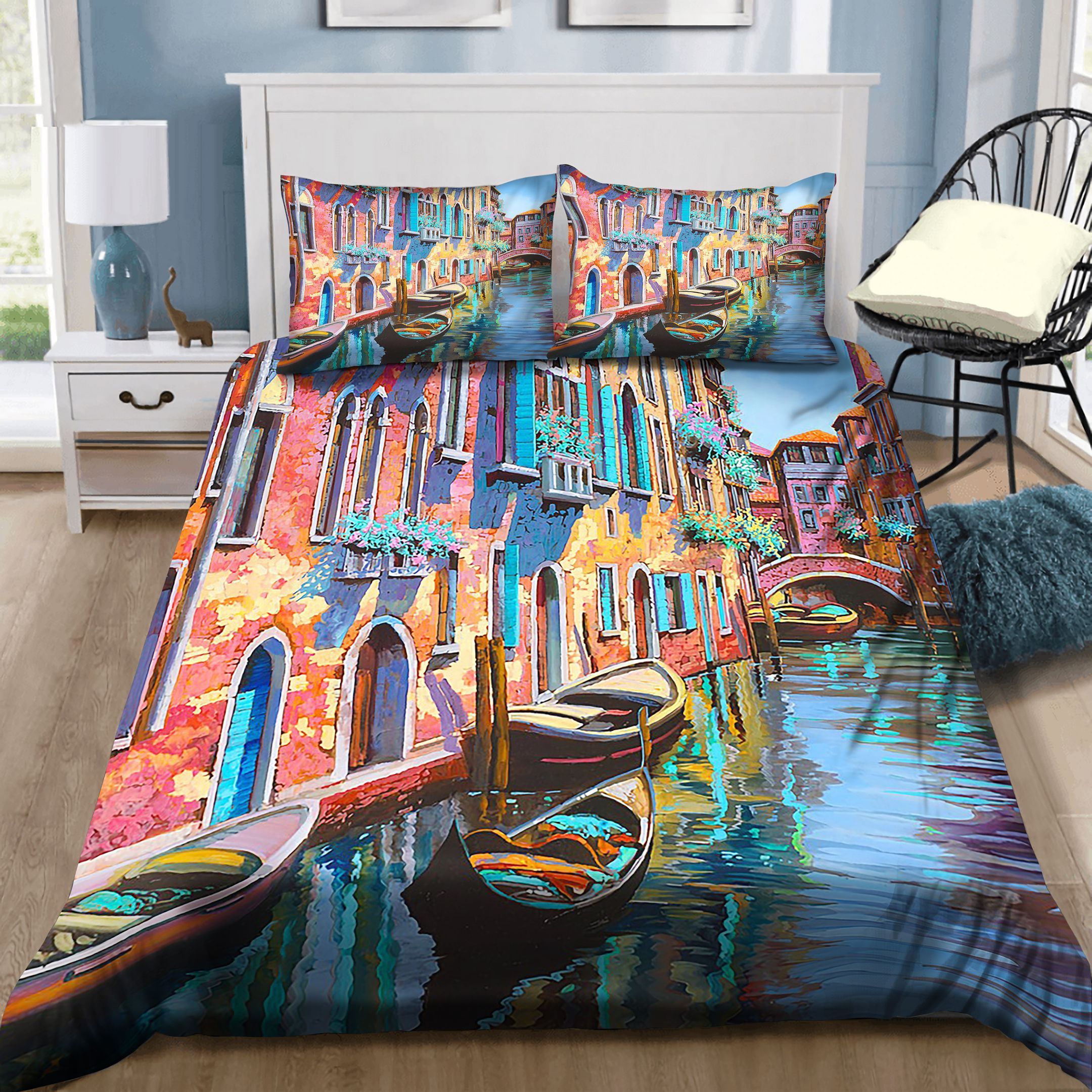 Venezia In Rosa Lake Bedding Set