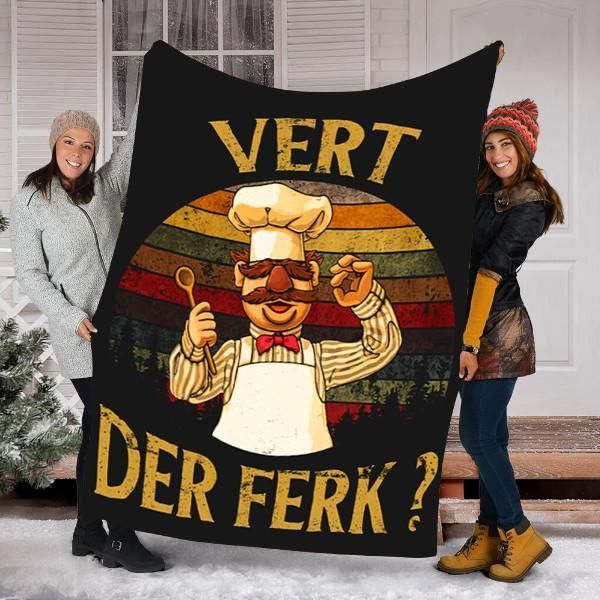 Vert Der Ferk Sherpa Fleece Blanket
