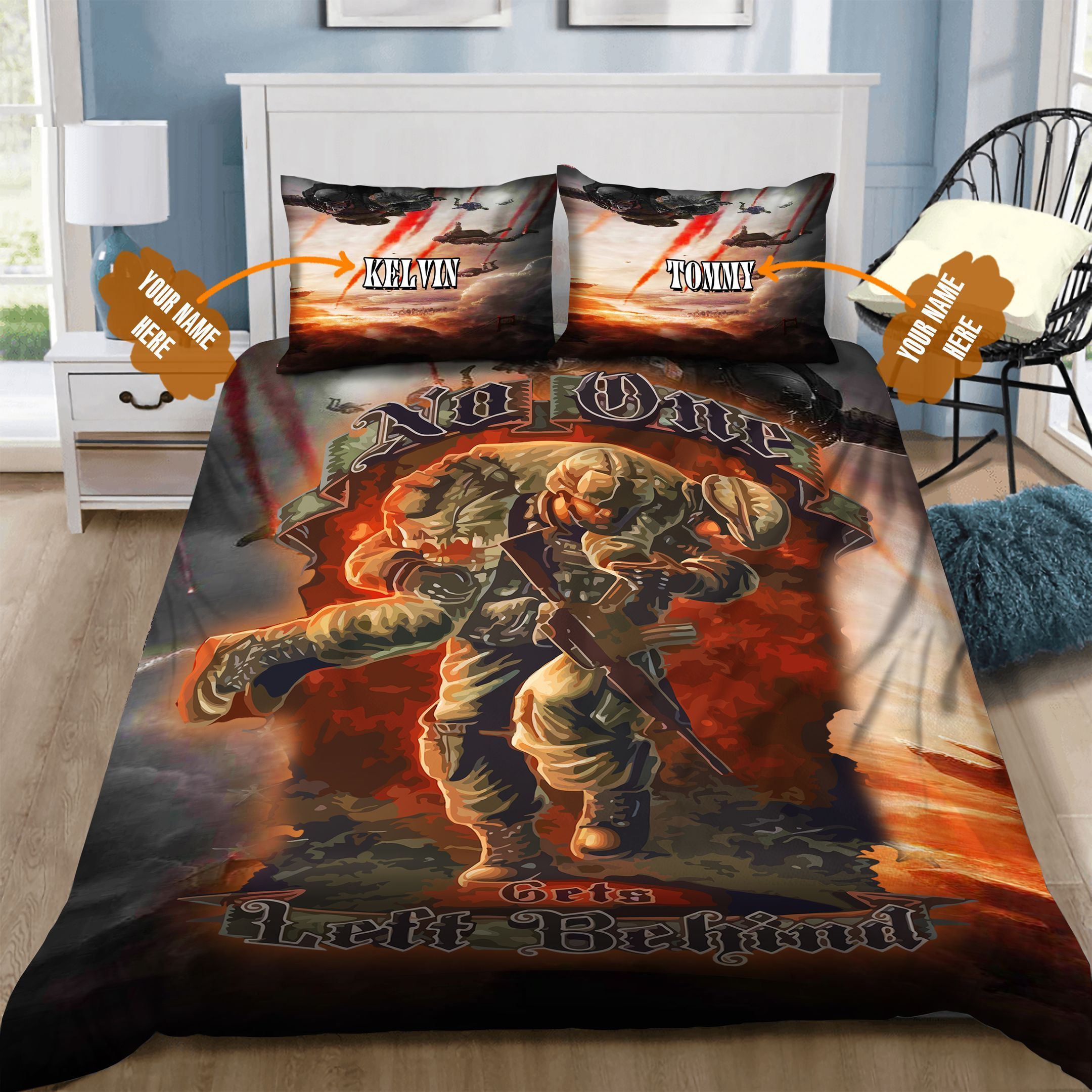 Veteran America Personalized Bedding Set