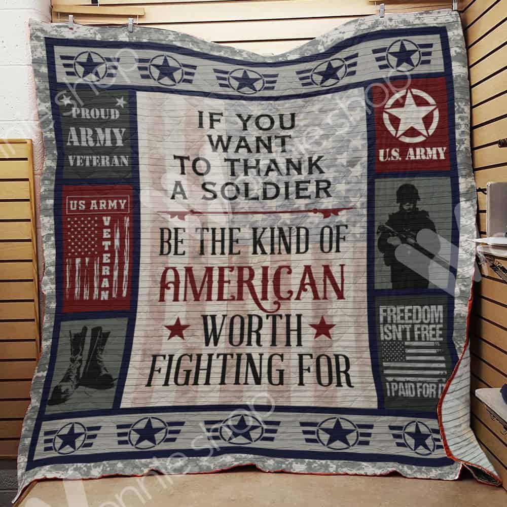 Veteran Army GS-CL-ML0111 Quilt Blanket