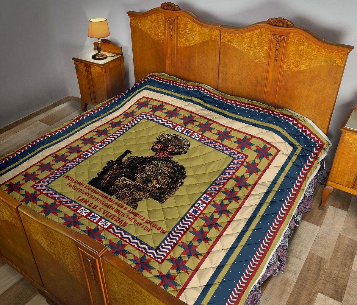 VETERAN BLANKET  PUT THE UNIFORM BACK ON IF AMERICA NEEDED DHC281110815DD