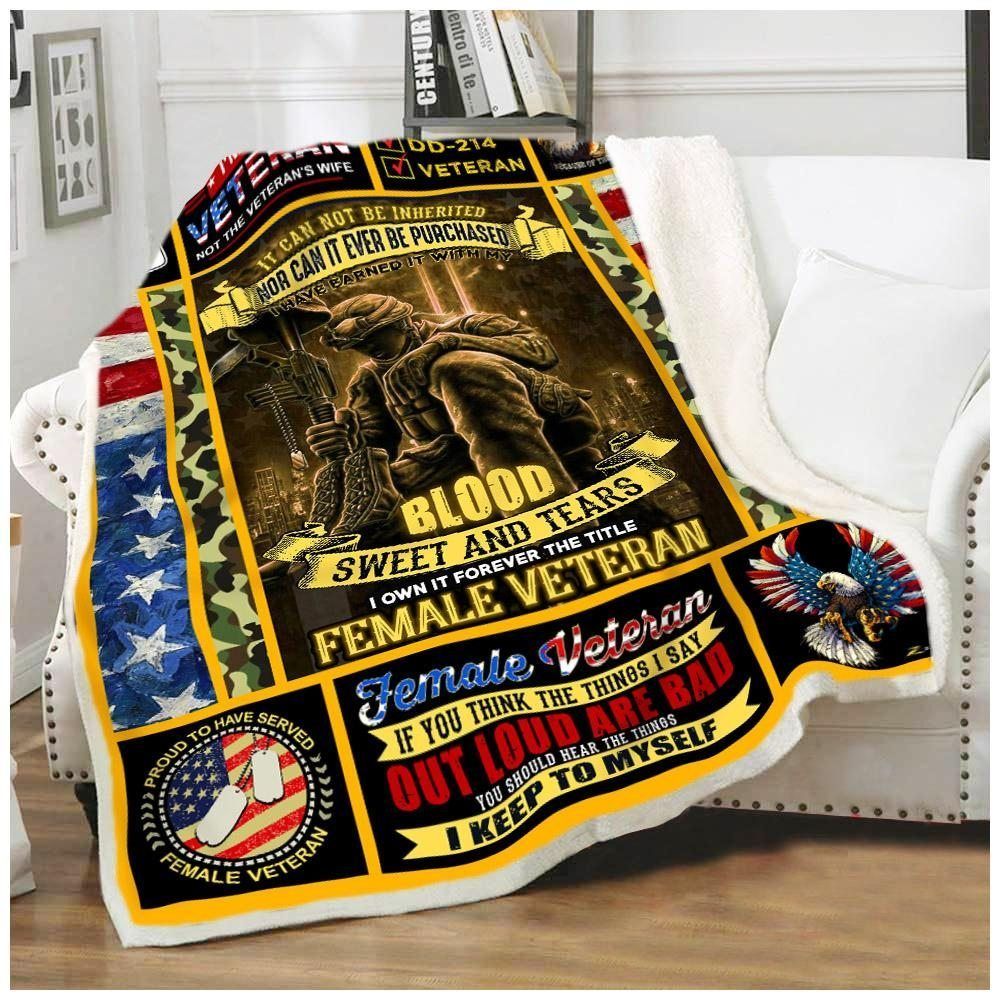 Veteran Sherpa Fleece Blanket