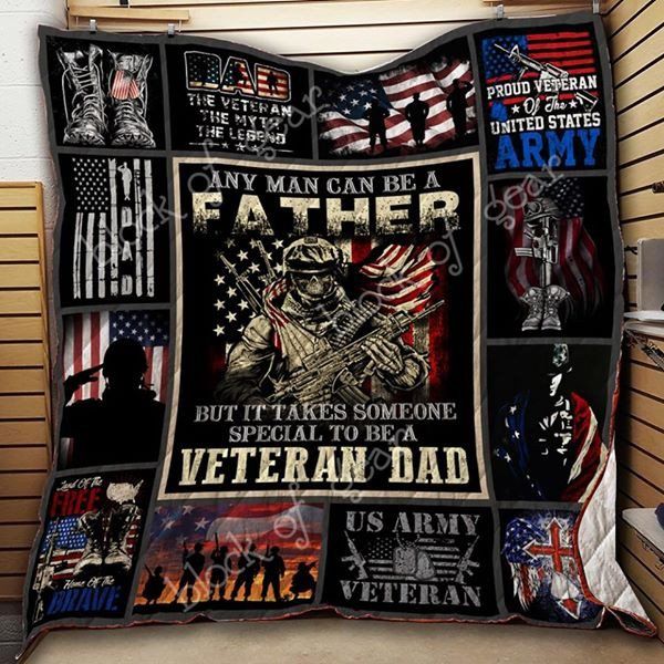 Veteran Dad CLD1707102 Quilt Blanket