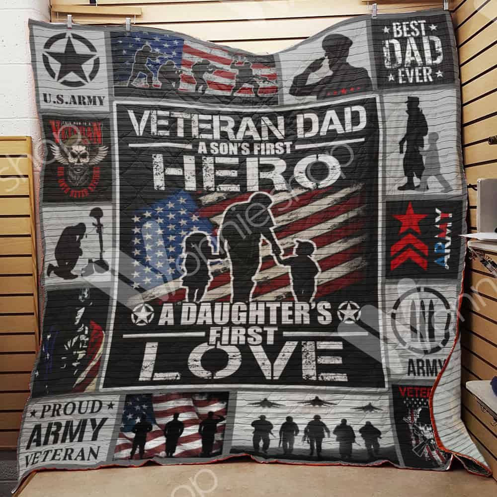 Veteran Dad Quilt Blanket DHC1102201TD