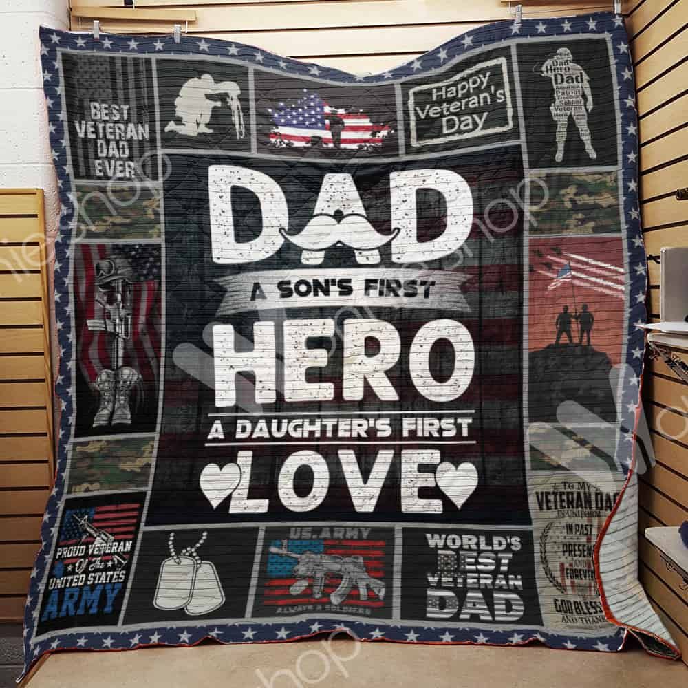 Veteran Dad Quilt Blanket DHC1102216TD