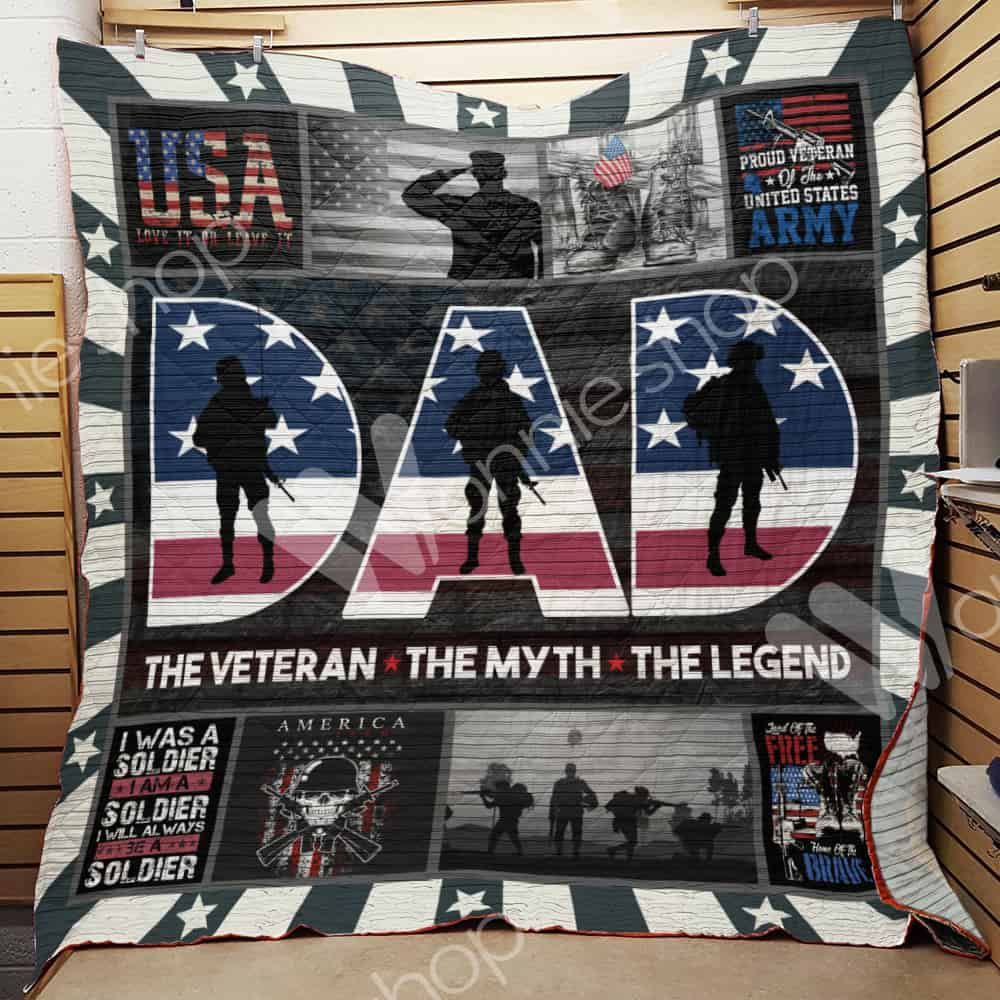 Veteran Dad Quilt Blanket DHC1102269TD