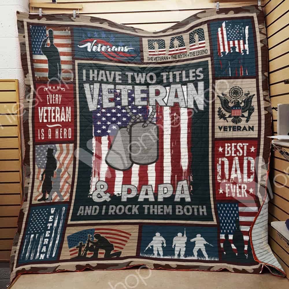 Veteran Dad Quilt Blanket DHC1102272TD