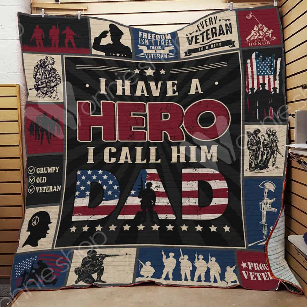 Veteran Dad Quilt Blanket DHC1102278TD