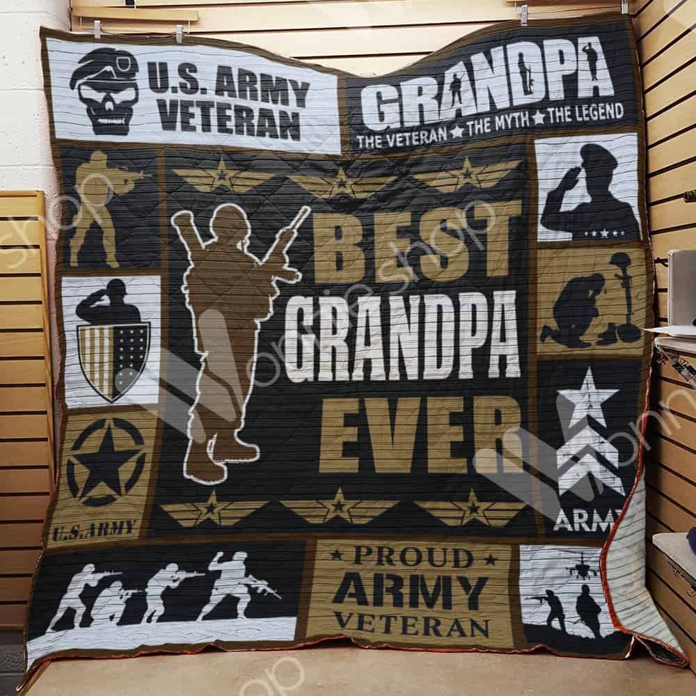 Veteran Grandpa GS-CL-ML0111 Quilt Blanket