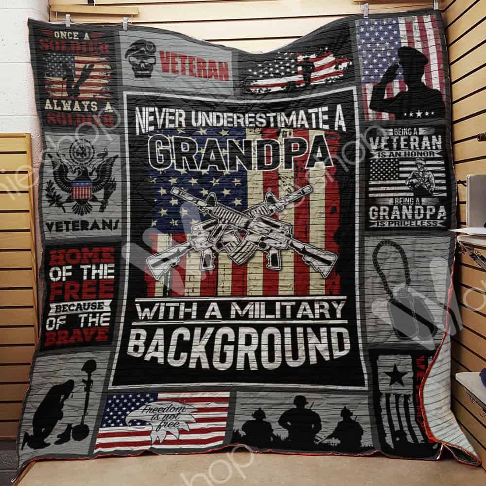 Veteran Grandpa Quilt Blanket DHC03021268TD