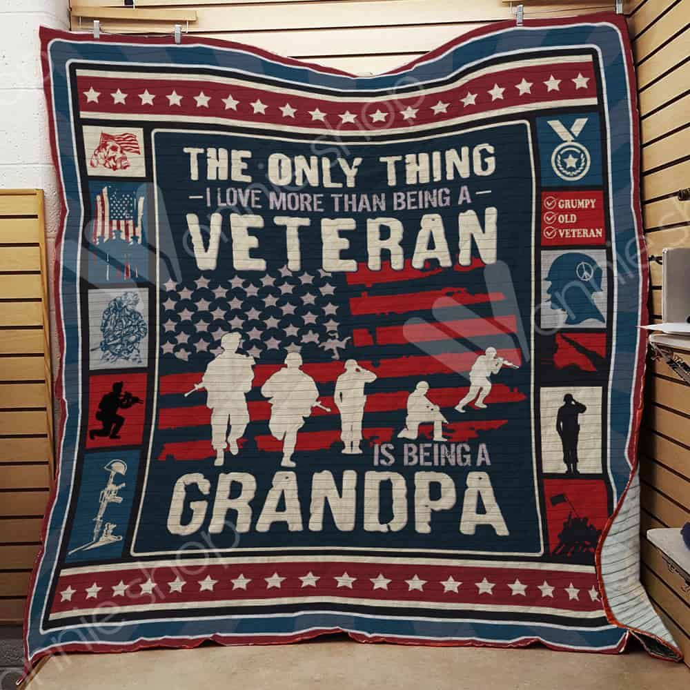 Veteran Grandpa Quilt Blanket DHC1102190TD