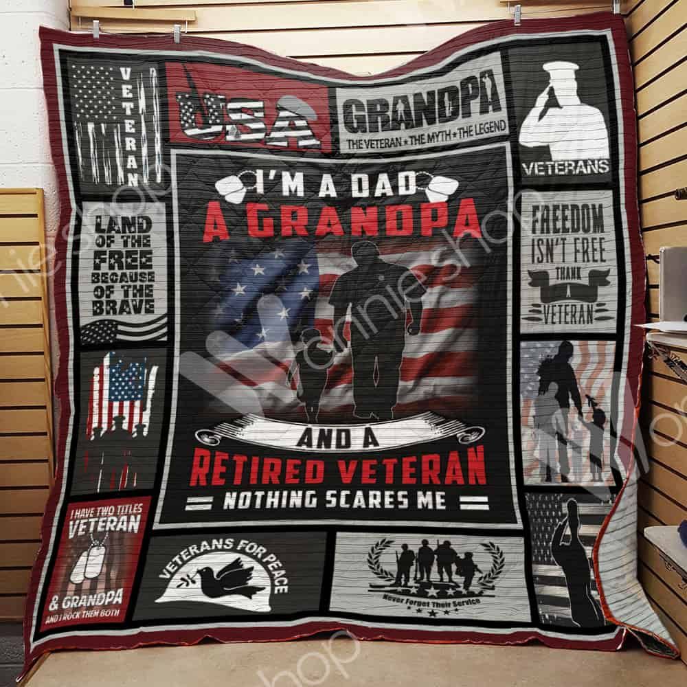 Veteran Grandpa Quilt Blanket DHC1102249TD
