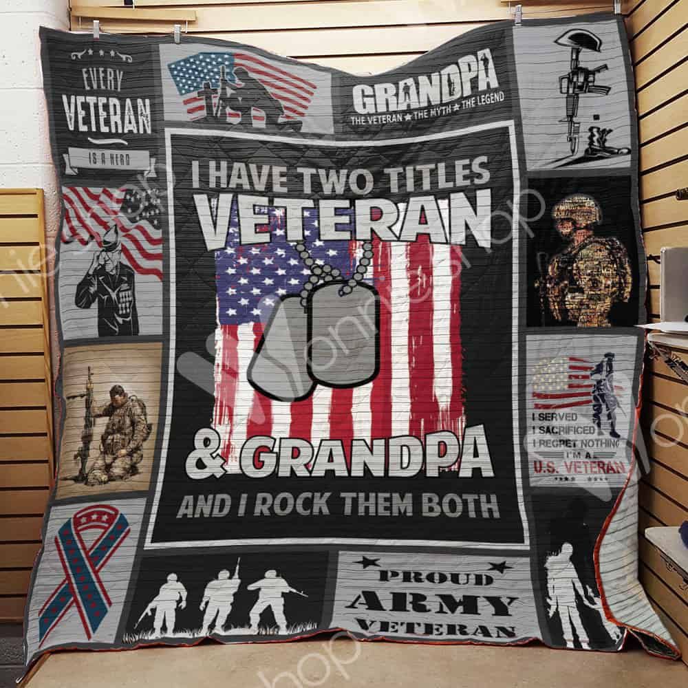 Veteran Grandpa Quilt Blanket DHC1102430TD