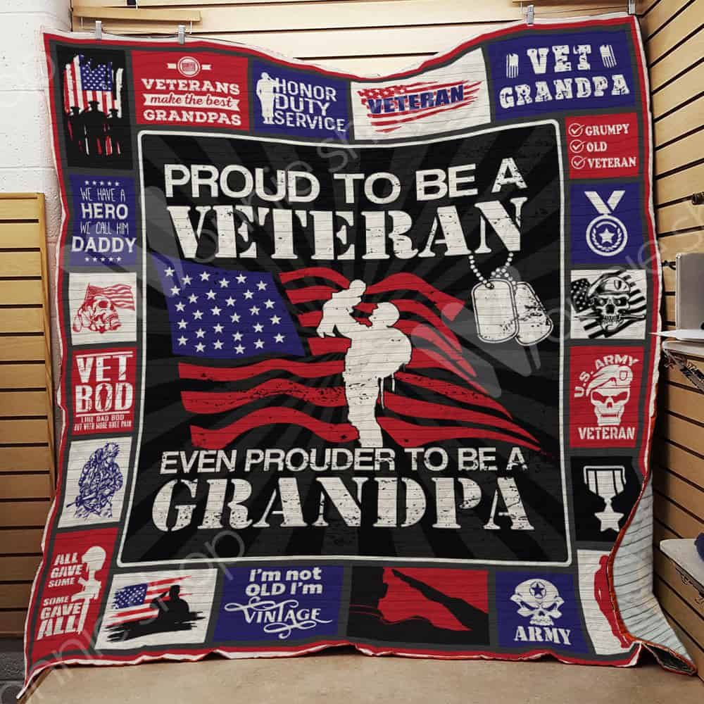 Veteran Grandpa Quilt Blanket DHC110247TD