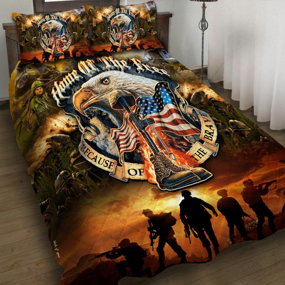 Veteran Home Of The Free Because Of The Brave Bedding Set
