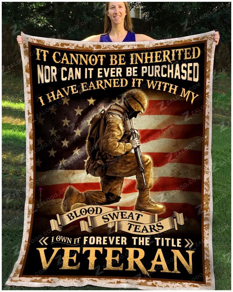 Veteran I Own It Forever Sherpa Fleece Blanket